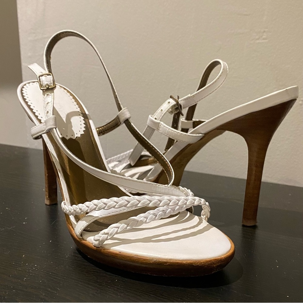 Women’s Aldo White Braided Strappy High Heels